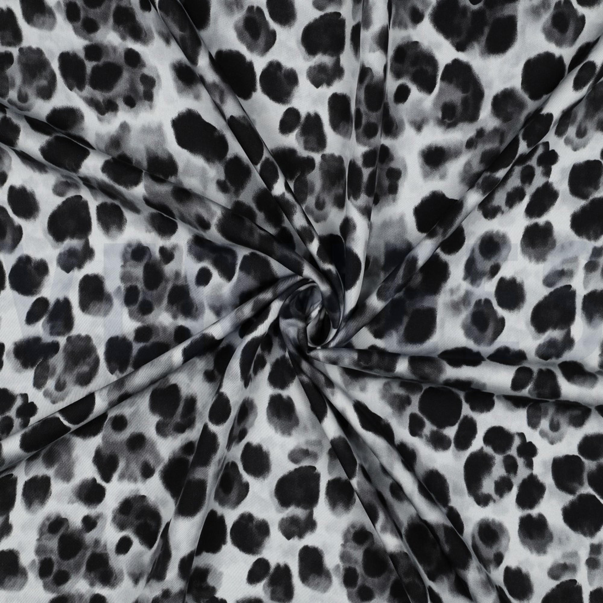 VISCOSE SATIN DIGITAL ANIMAL SKIN BLACK (high resolution) #3