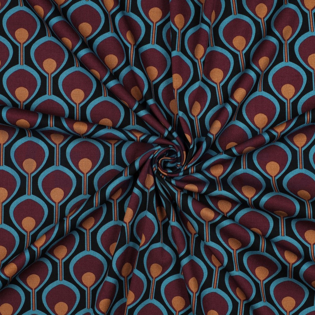 ROSELLA STRETCH ABSTRACT BLACK #3