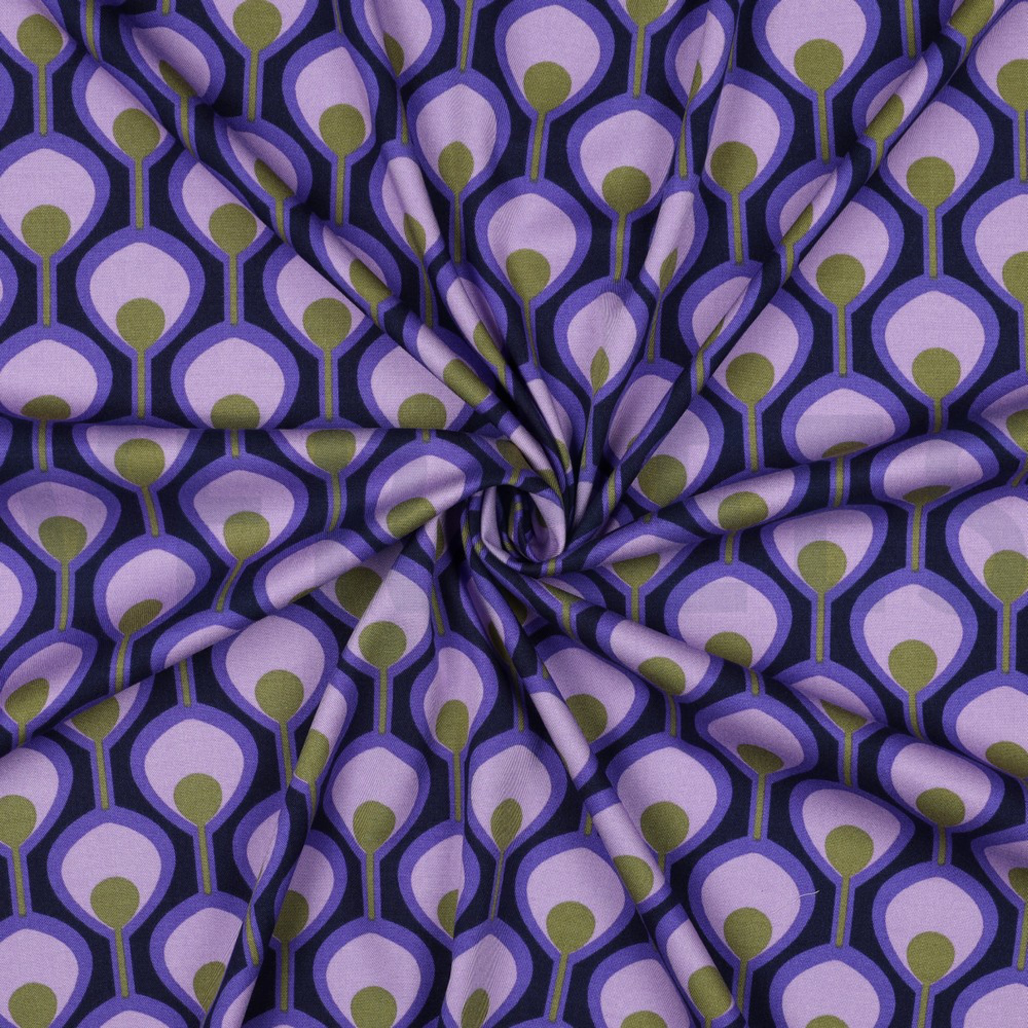 ROSELLA STRETCH ABSTRACT DARK PURPLE (high resolution) #3