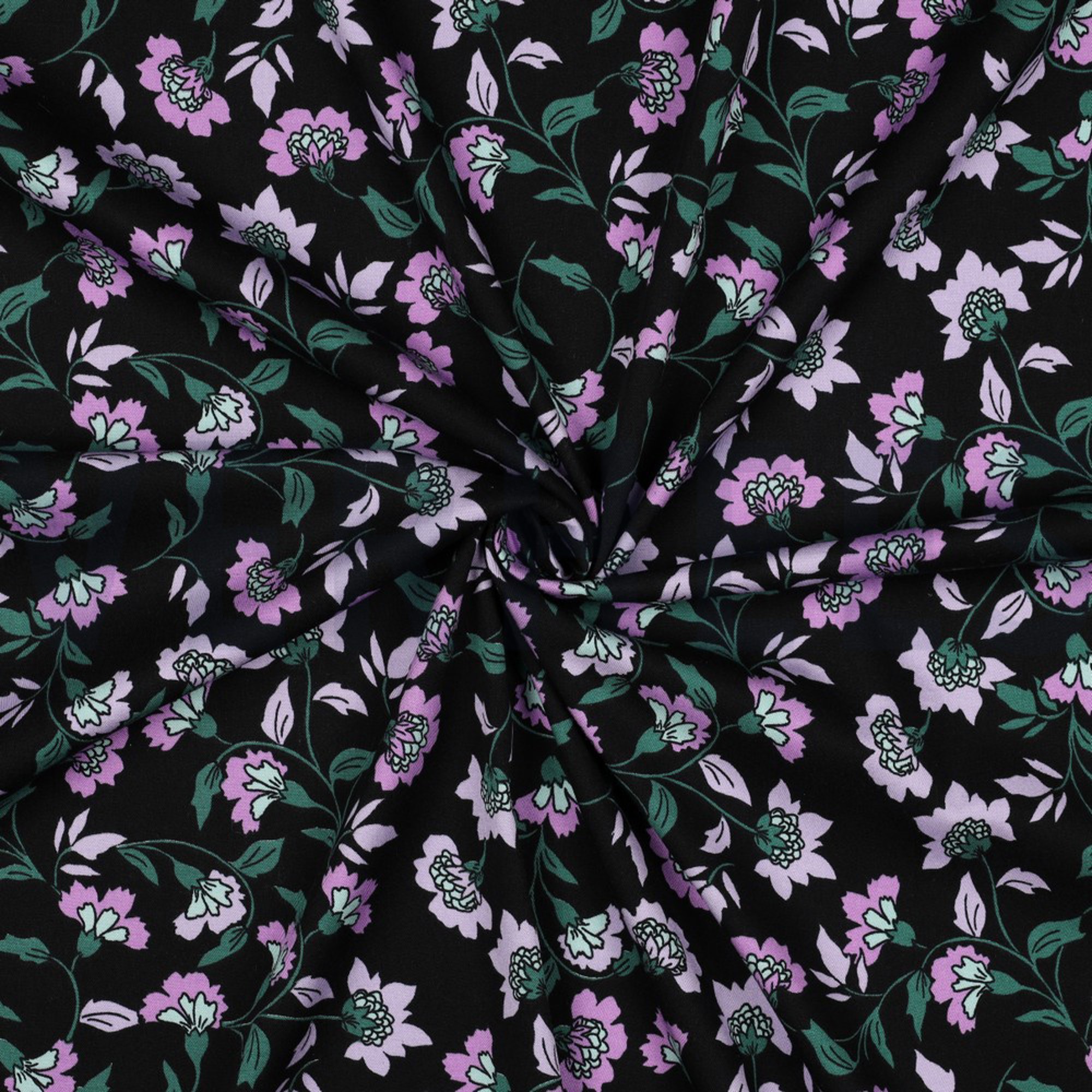 ROSELLA STRETCH FLOWERS BLACK (high resolution) #3
