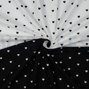 FINE POPLIN HEARTS BLACK / WHITE (thumbnail) #3