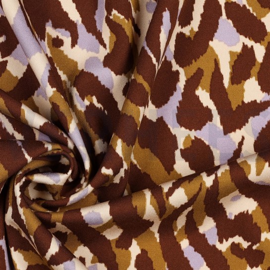 VISKOSE ROSELLA STRETCH TIERHAUT HELL LACHS #7