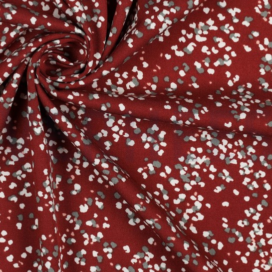 VISCOSE ROSELLA STRETCH DOTS COGNAC #7