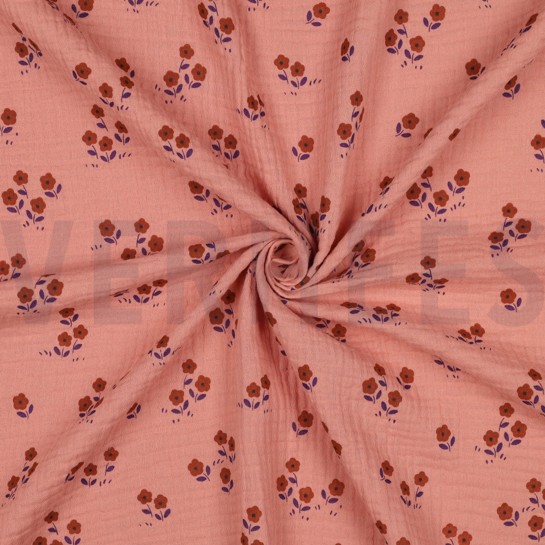 DOUBLE GAUZE FLOWERS PEACH #7