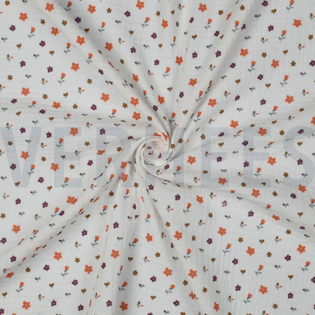 DOUBLE GAUZE FLOWERS WHITE #3