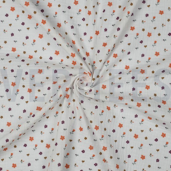 DOUBLE GAUZE FLOWERS WHITE #7