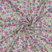 DOUBLE GAUZE DIGITAL FLOWERS OFF-WHITE (thumbnail) #3
