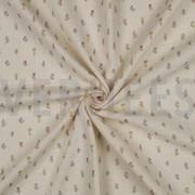 DOUBLE GAUZE GOTS DIGITAL FLOWERS NATURAL (thumbnail) #3