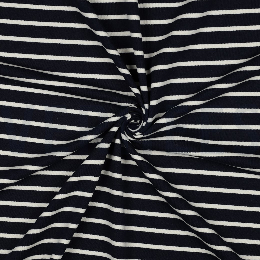 FRENCH TERRY STRIPE NAVY/ECRU #3