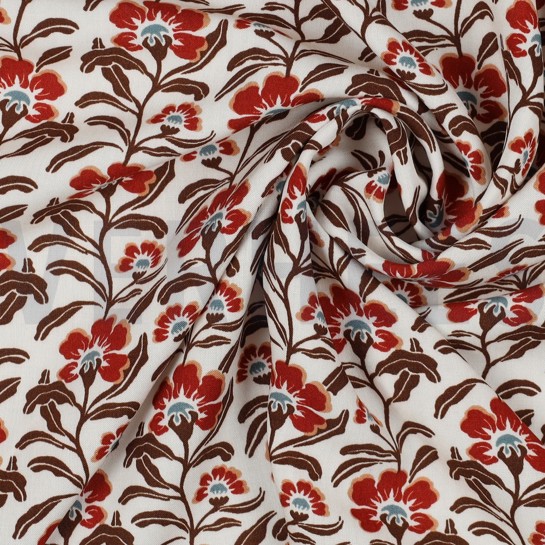 VISCOSE RADIANCE BLOEMEN GEBROKEN WIT #7
