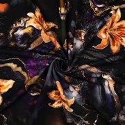 PUNTA DI ROMA DIGITAL FLOWERS BLACK (thumbnail) #3