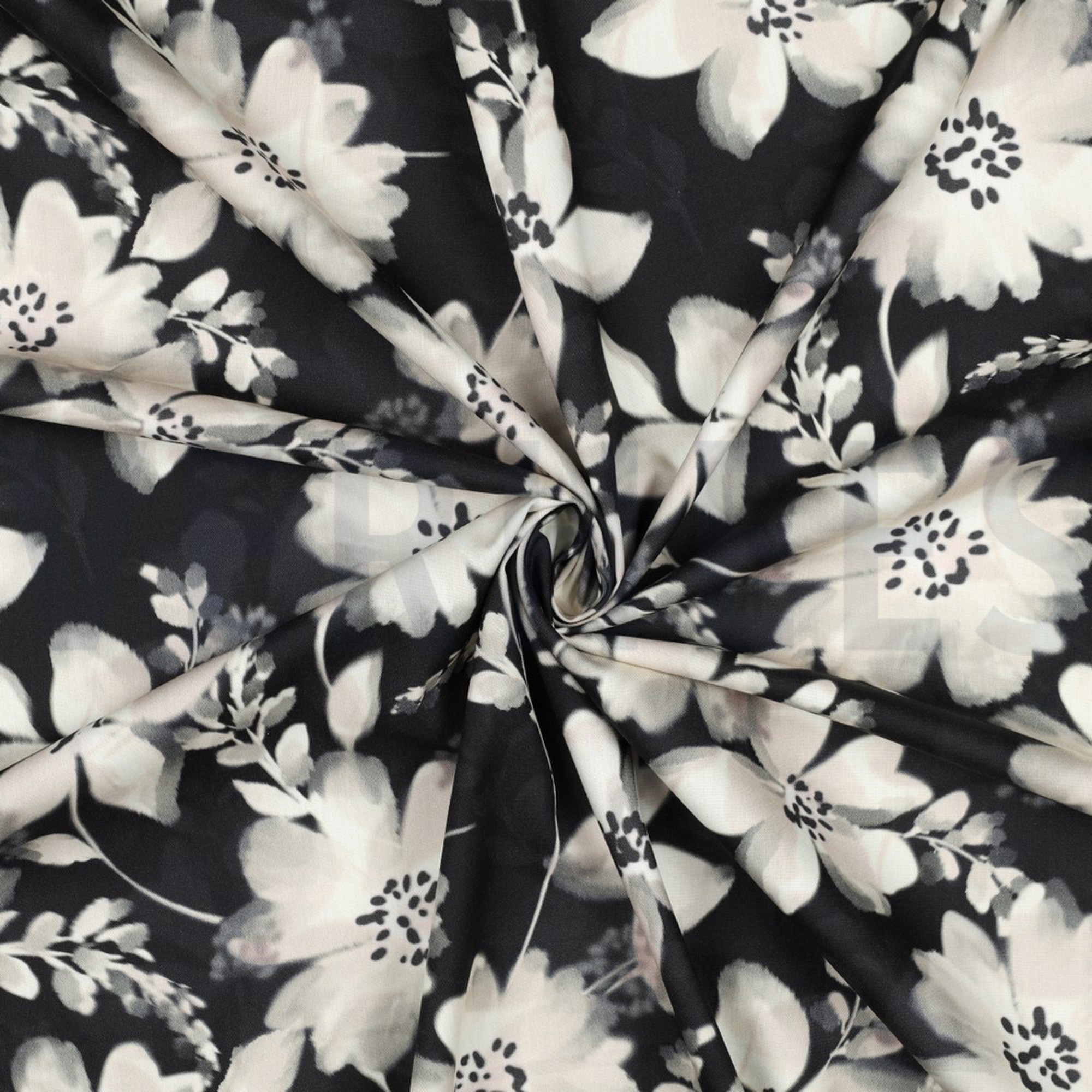 COTTON VISCOSE DIGITAL FLOWERS BLACK (high resolution) #3