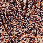 LINEN JERSEY DIGITAL LEOPARD PRINT NATURAL ORANGE (thumbnail) #3