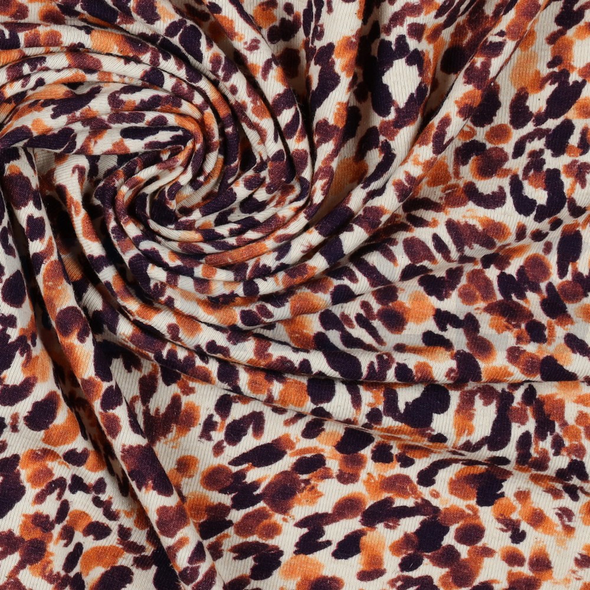 LINEN JERSEY DIGITAL LEOPARD PRINT NATURAL ORANGE (high resolution) #3