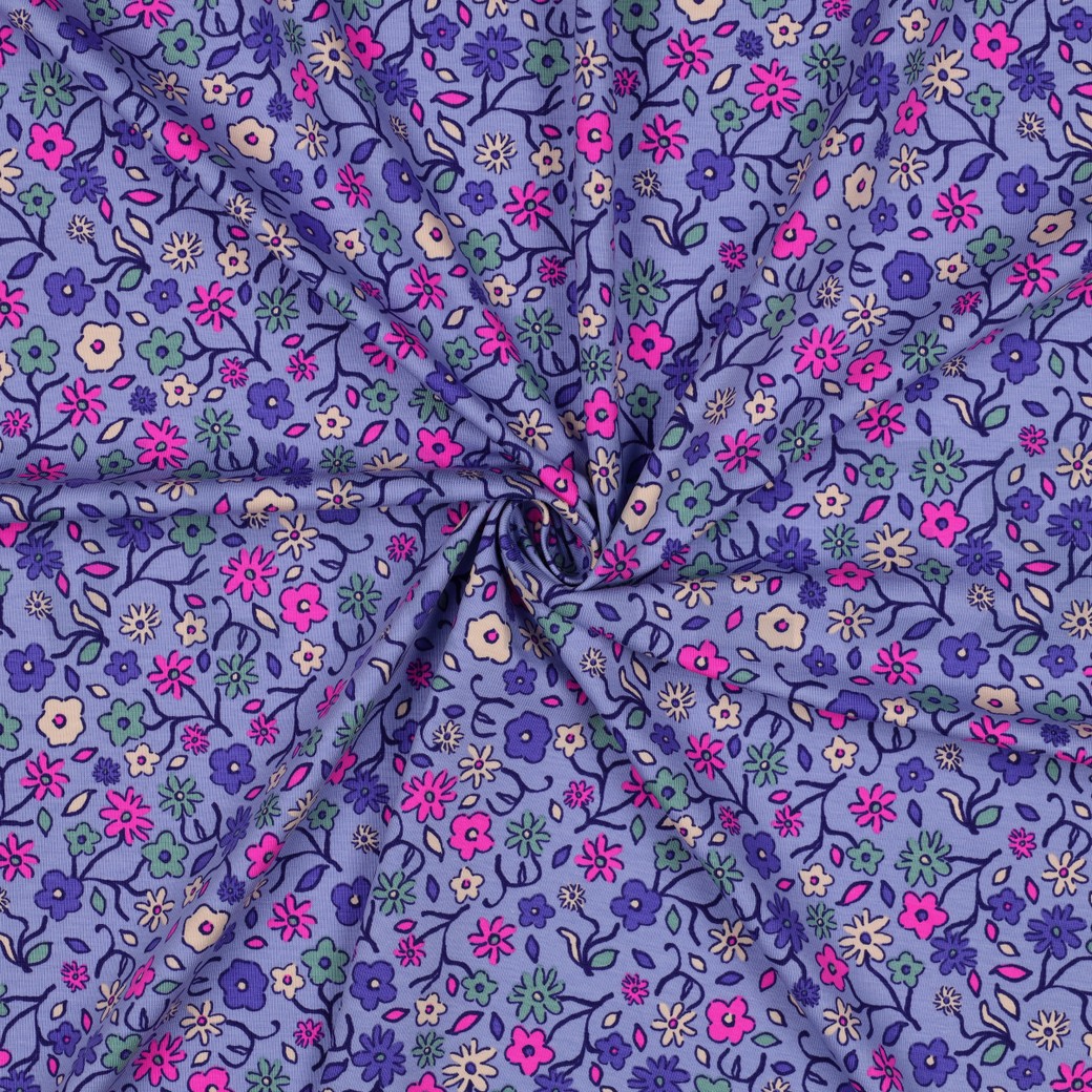 JERSEY NEON FLOWERS LAVENDER #3
