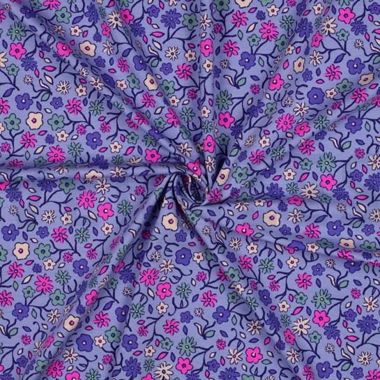 JERSEY NEON FLOWERS LAVENDER #7