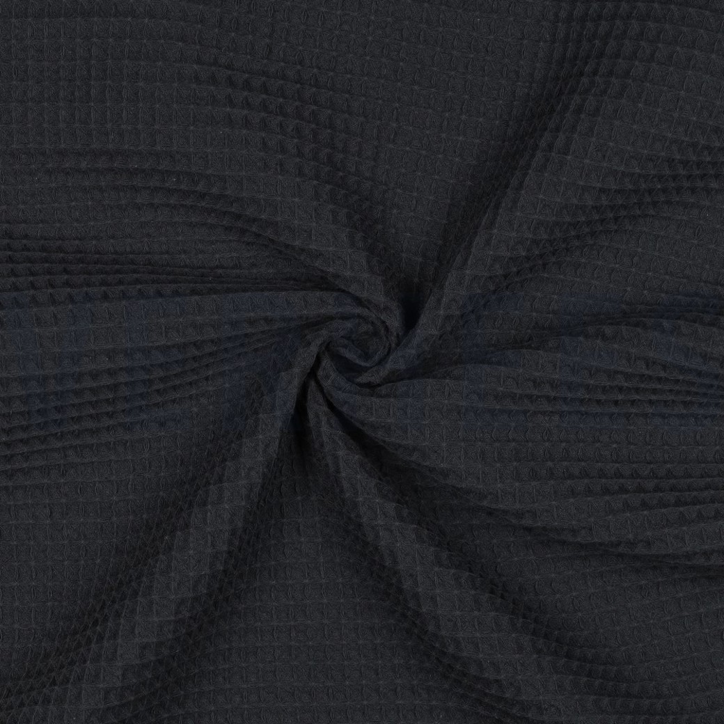 COTTON WAFFLE BLACK #3