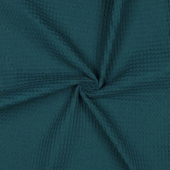 COTON NID D'ABEILLE PÉTROLE #7