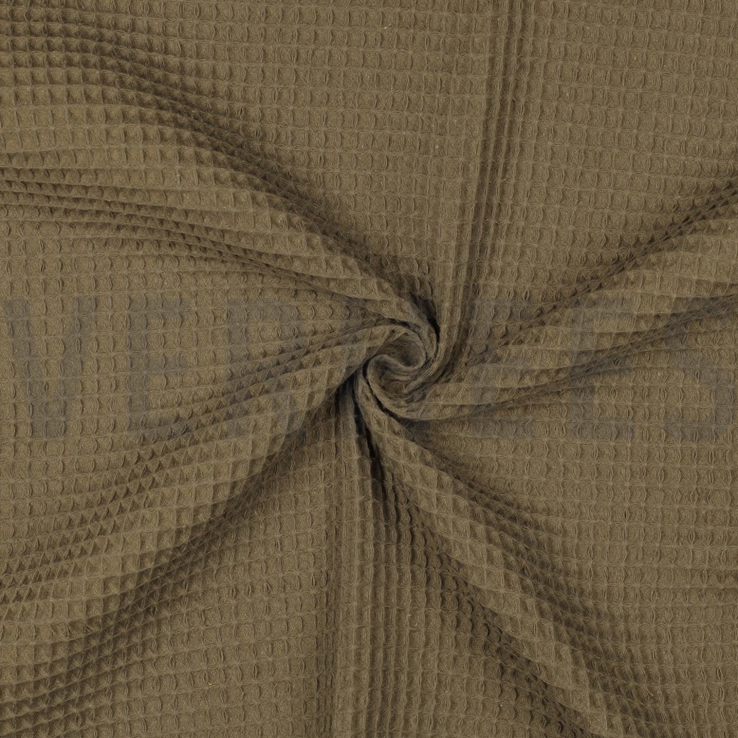 COTTON WAFFLE MOSS GREEN #3