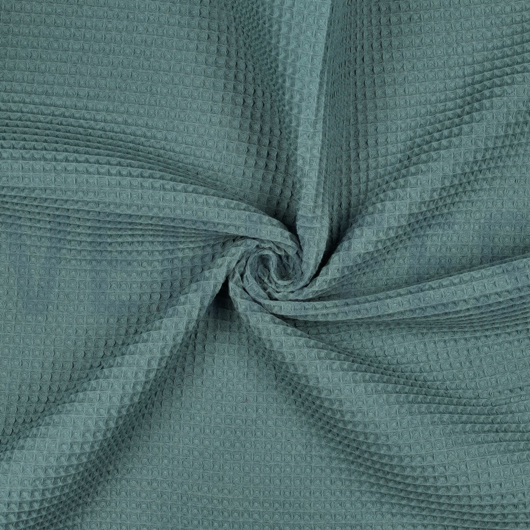 COTTON WAFFLE CYAN #3