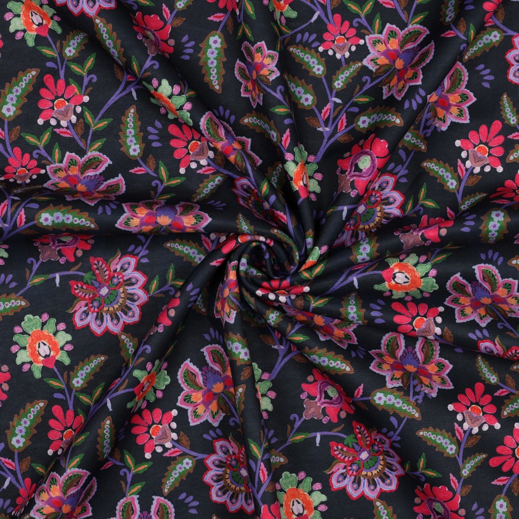 SOFTSHELL DIGITAL FLOWERS NAVY #3