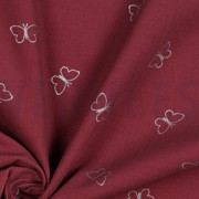 BABYCORD GLITTER BUTTERFLIES BORDEAUX (thumbnail) #3