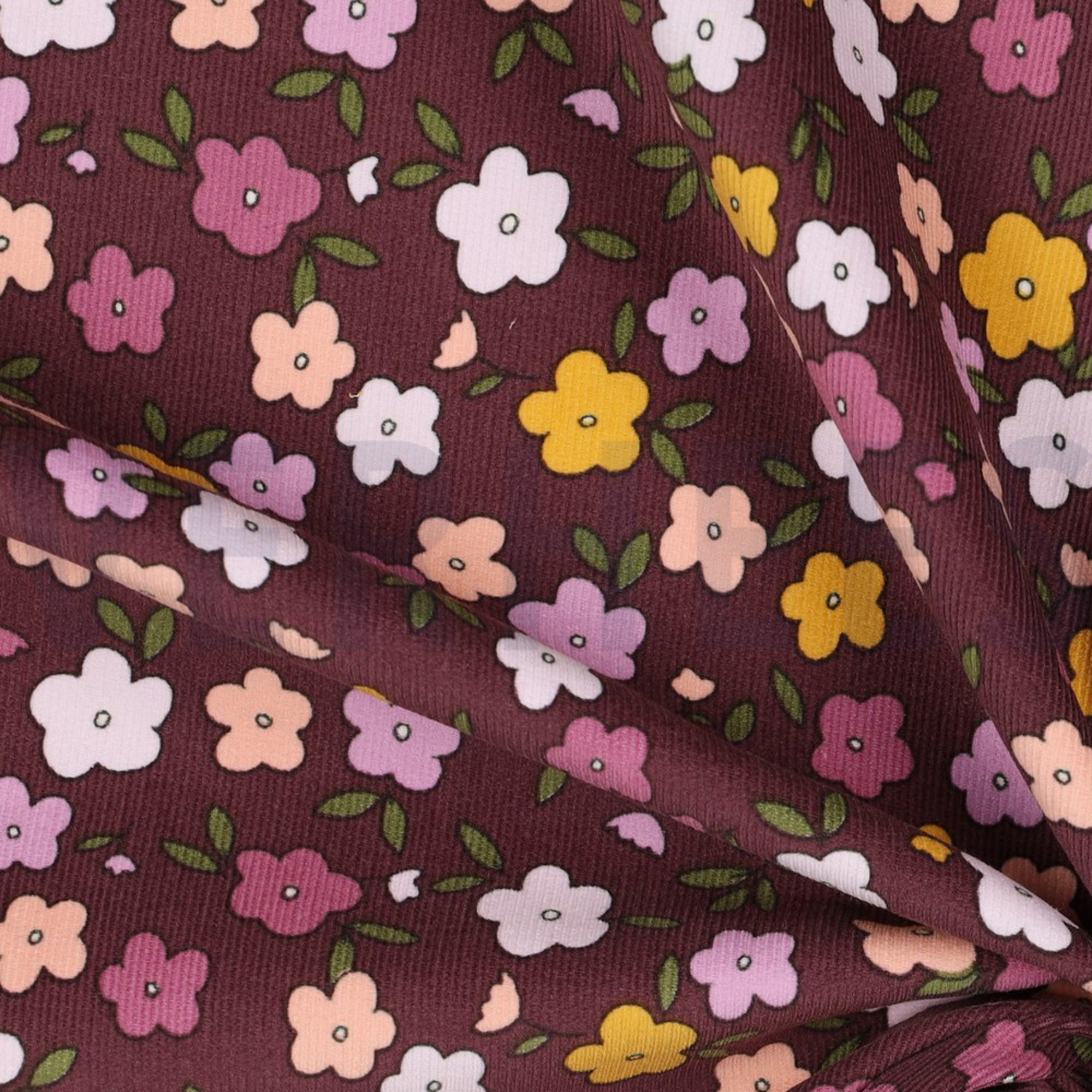 BABYCORD SMALL FLOWERS MAUVE (high resolution) #3