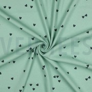 RIB JERSEY HEARTS SAGE (thumbnail) #3