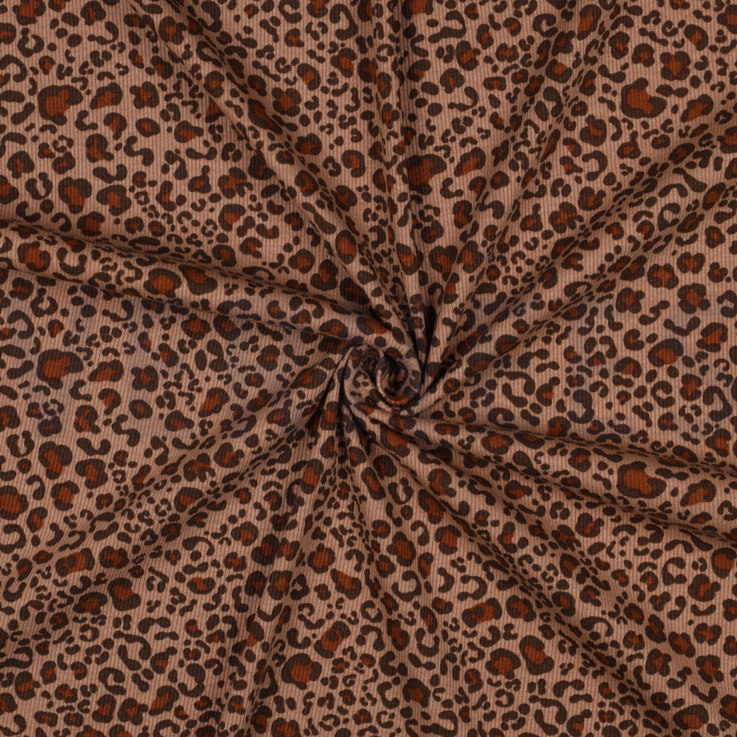 RIB JERSEY ANIMAL SKIN BEIGE #3