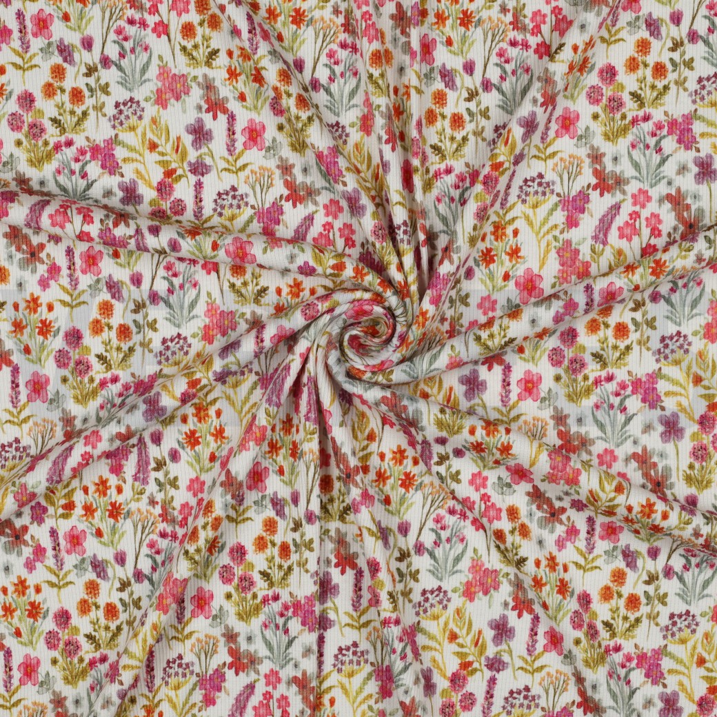 RIB JERSEY DIGITAL FLOWERS PINK #3