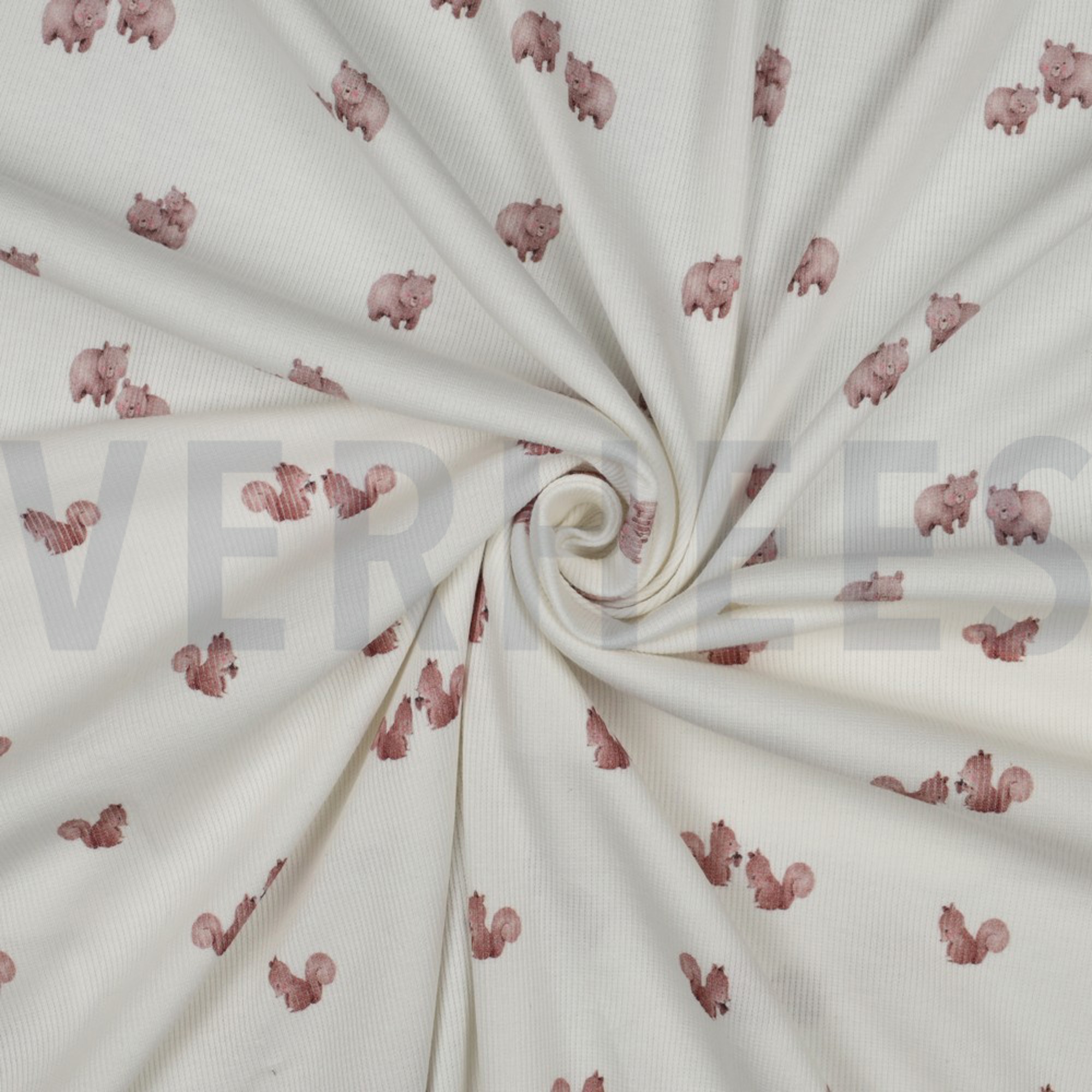RIB JERSEY DIGITAL FOREST ANIMALS WHITE (high resolution) #3