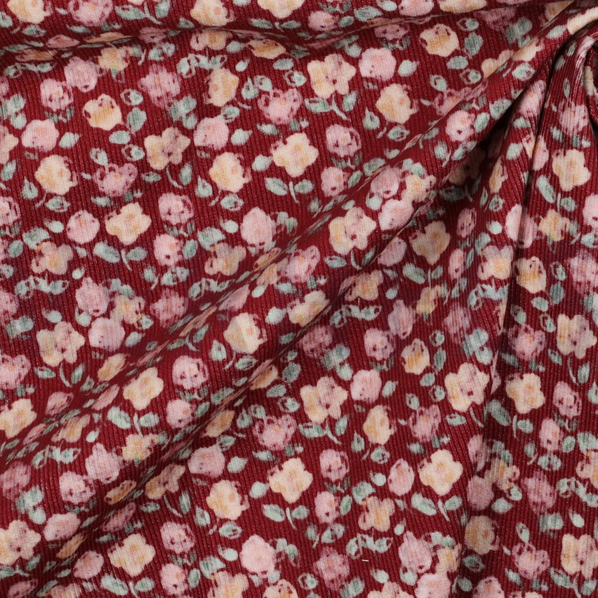 BABYCORD DIGITAL SOFT FLOWERS CERISE (high resolution) #3