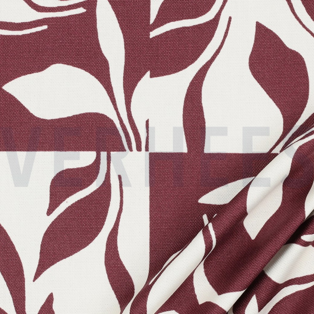 CANVAS ABSTRACT LEAVES BERRY #3