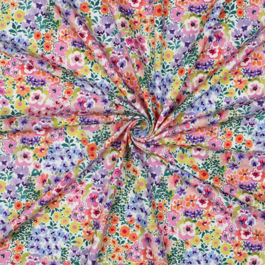 JERSEY DIGITAL FLOWERS MULTICOLOUR #7
