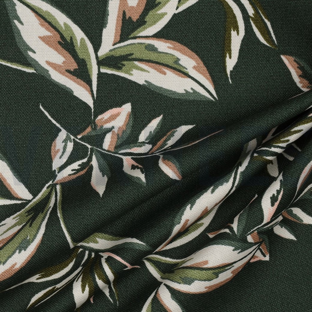CANVAS LEAVES DARK GREEN #3