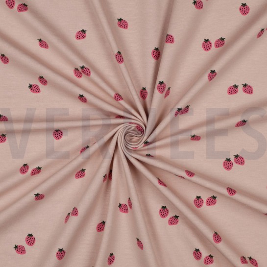 JERSEY GOTS FRUITS LIGHT MAUVE #7