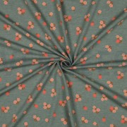 JERSEY MELANGE FLOWERS DARK MINT (thumbnail) #3