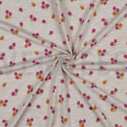JERSEY MELANGE FLOWERS LIGHT SAND (thumbnail) #3