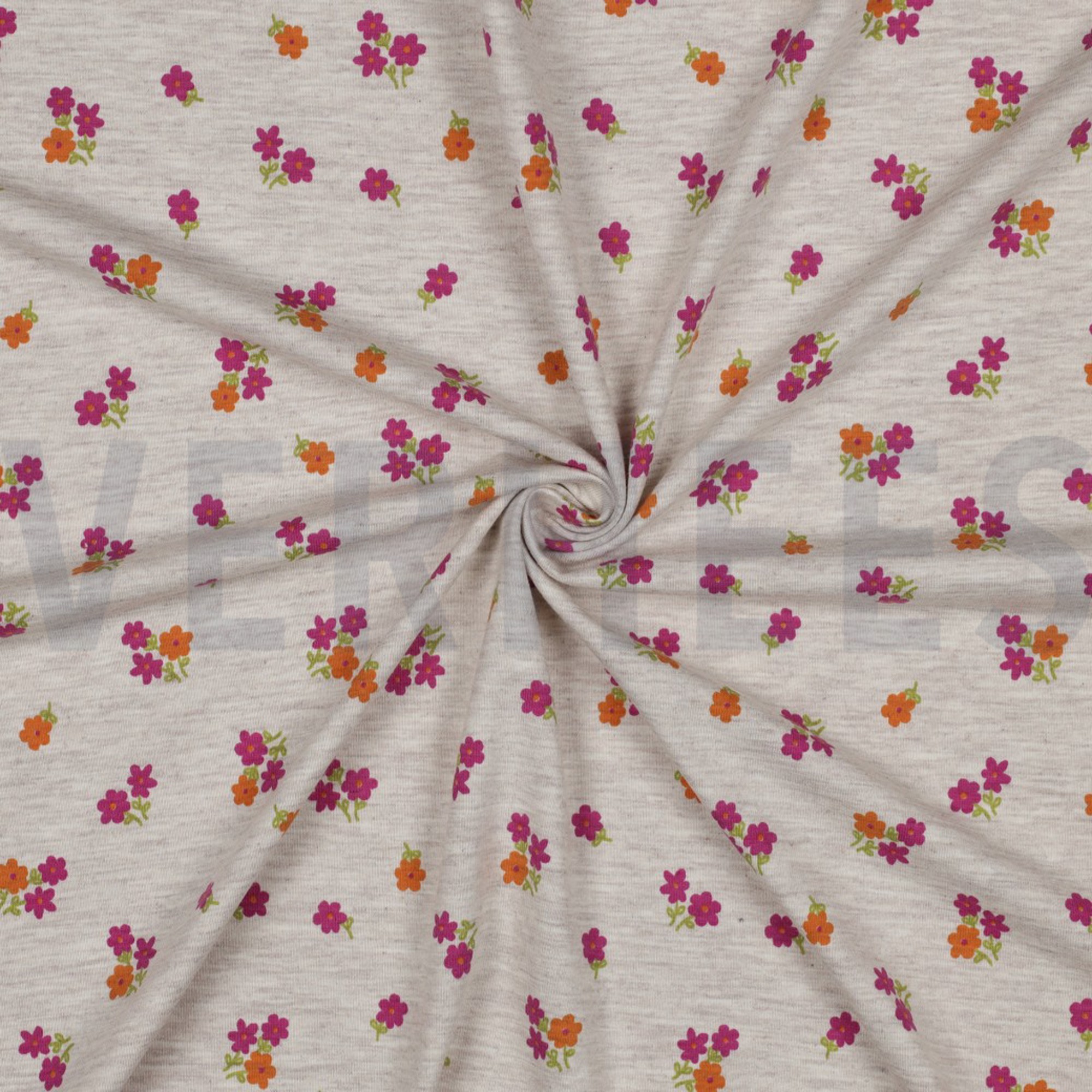 JERSEY MELANGE FLOWERS LIGHT SAND (high resolution) #3