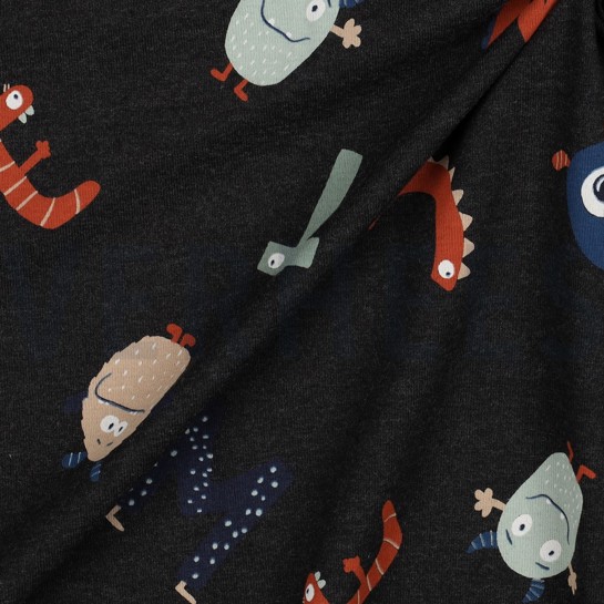 JERSEY MELANGE COOLE MONSTERS ANTHRACIET GEMÊLEERD #7