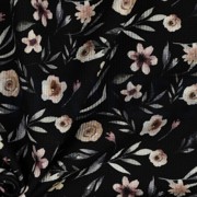 WAFFLE JERSEY DIGITAL FLOWERS BLACK (thumbnail) #3