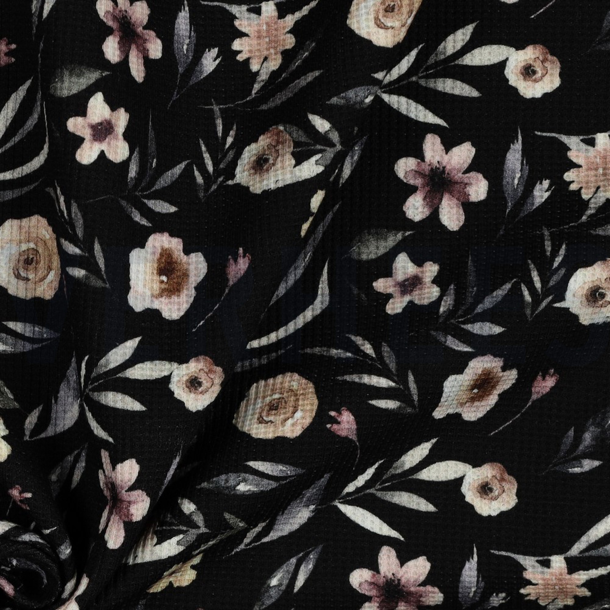 WAFFLE JERSEY DIGITAL FLOWERS BLACK (high resolution) #3