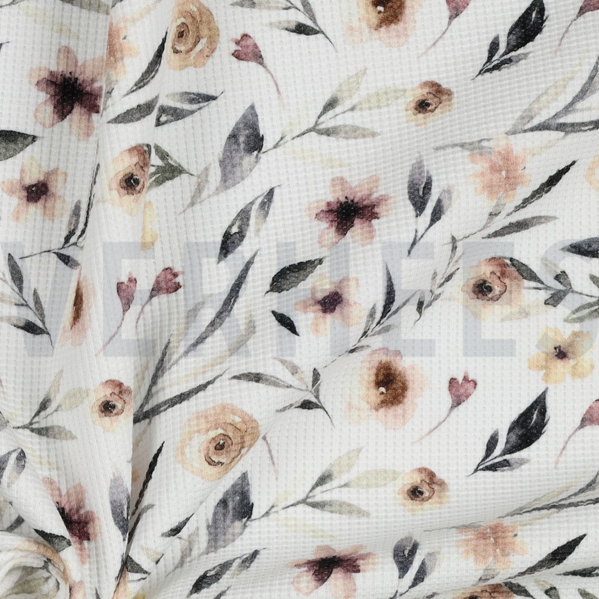 WAFFLE JERSEY DIGITAL FLOWERS WHITE (high resolution) #3