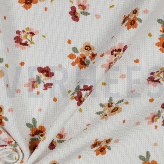 WAFELJERSEY BLOEMEN WIT #7