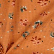 WAFFLE JERSEY FLOWERS SALMON (thumbnail) #3