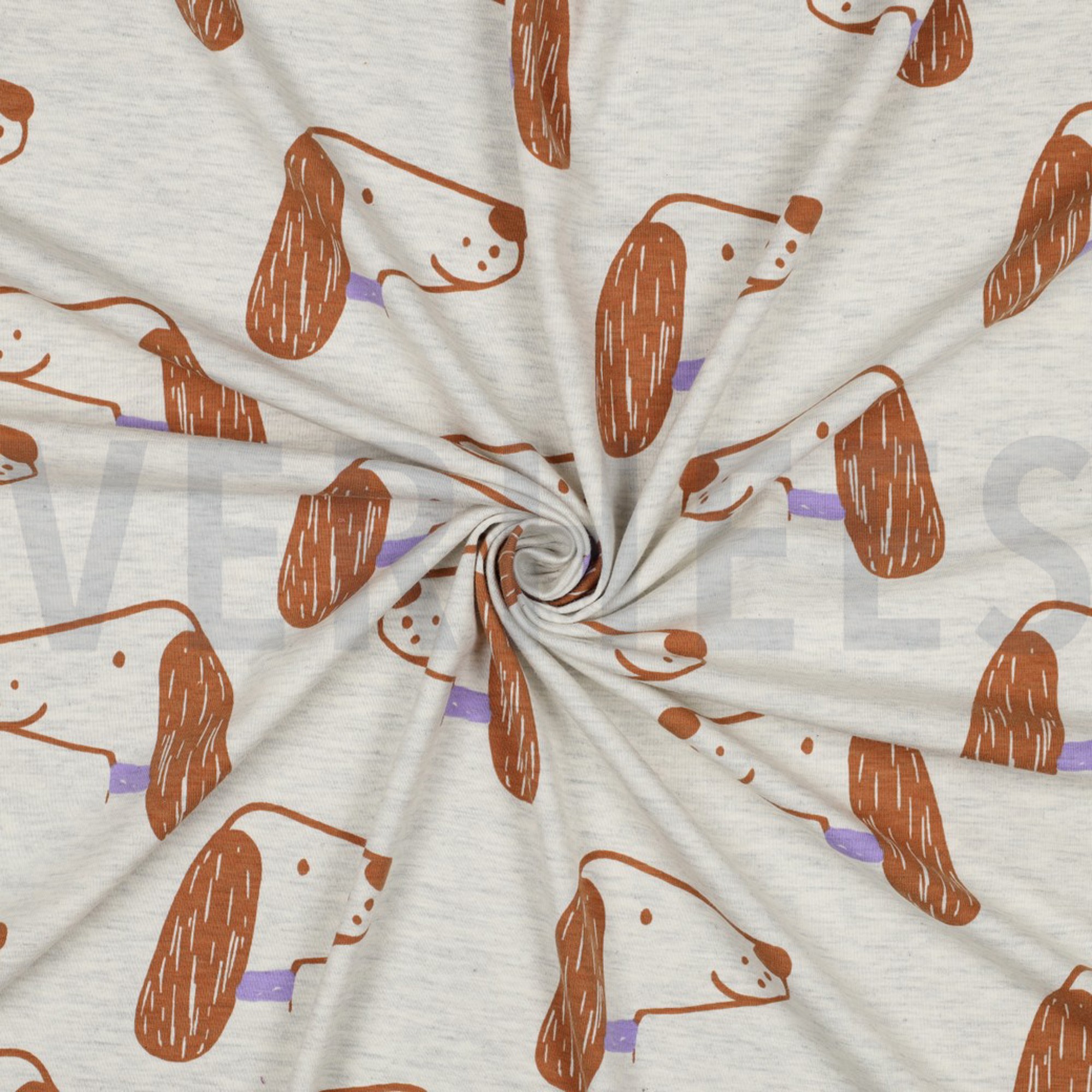 JERSEY MELANGE DOGS ECRU (high resolution) #3