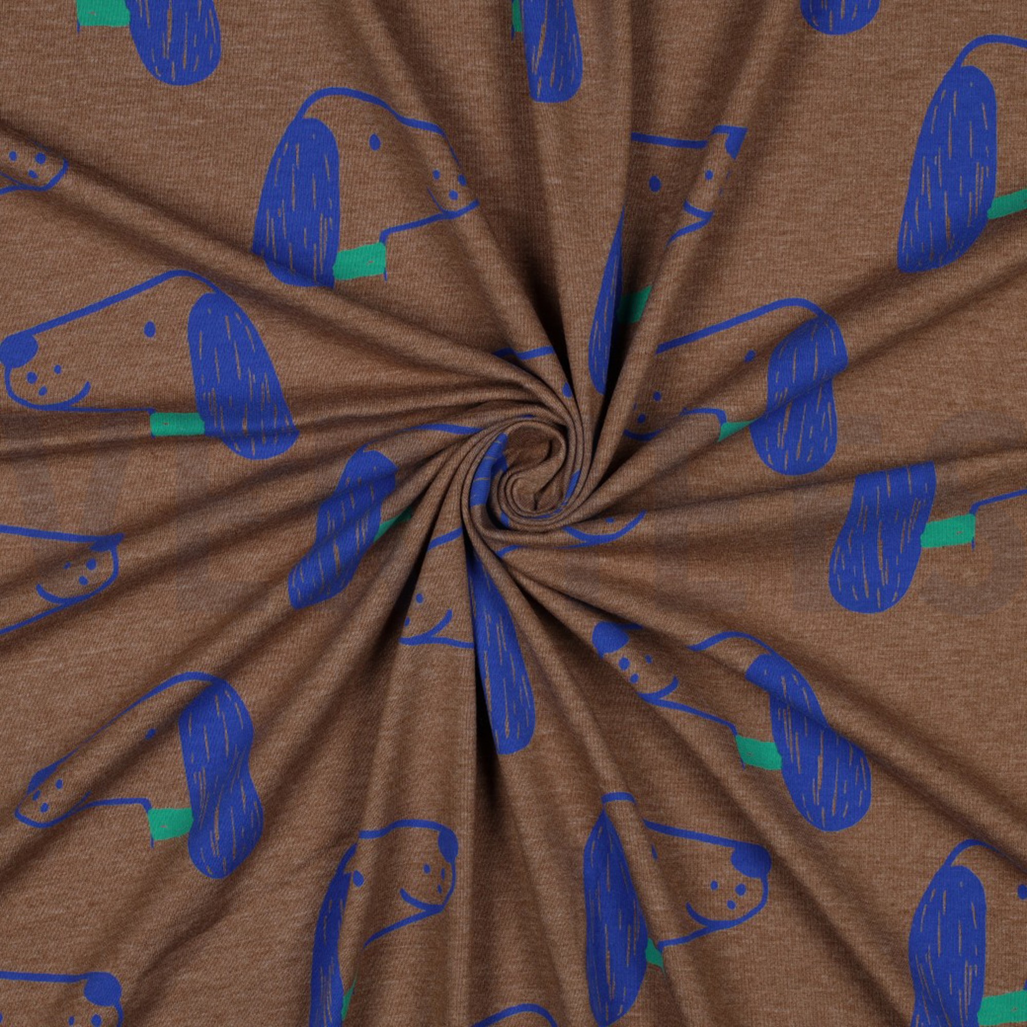 JERSEY MELANGE DOGS TAUPE (high resolution) #3