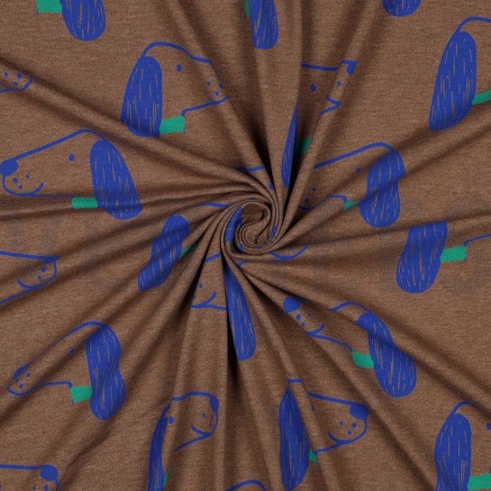 JERSEY MELANGE DOGS TAUPE #7