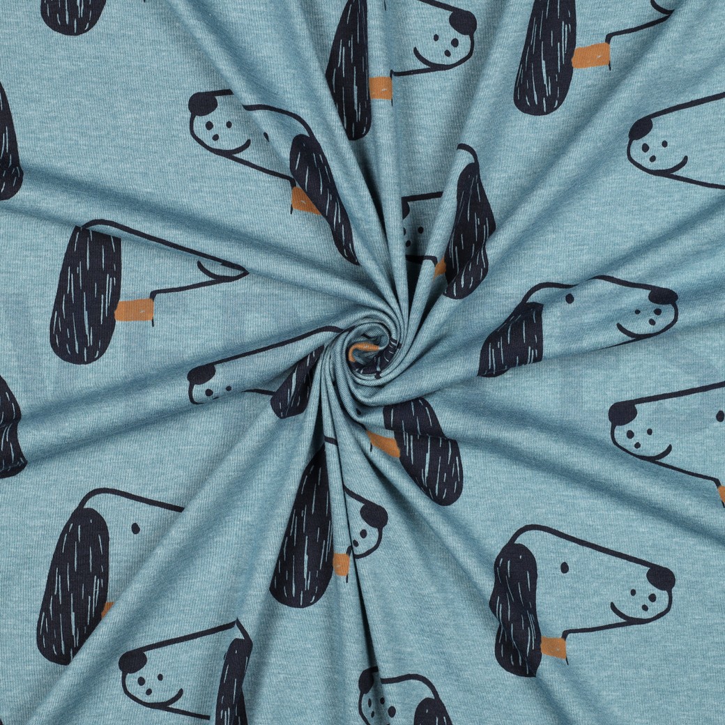 JERSEY MELANGE DOGS SMOKE BLUE #3