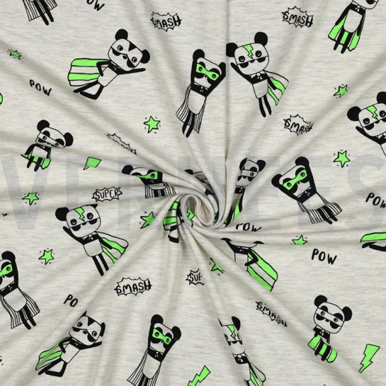 JERSEY MELANGE NEON SUPER HEROES ECRU #7